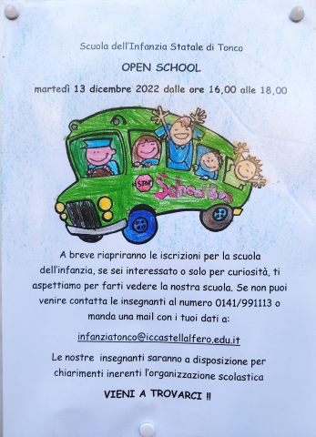 Tonco | Open school della Scuola dell'Infanzia