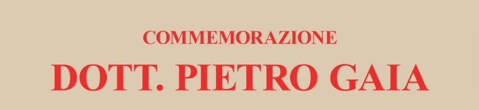 Tonco | “Commemorazione del dott. Pietro Gaia”