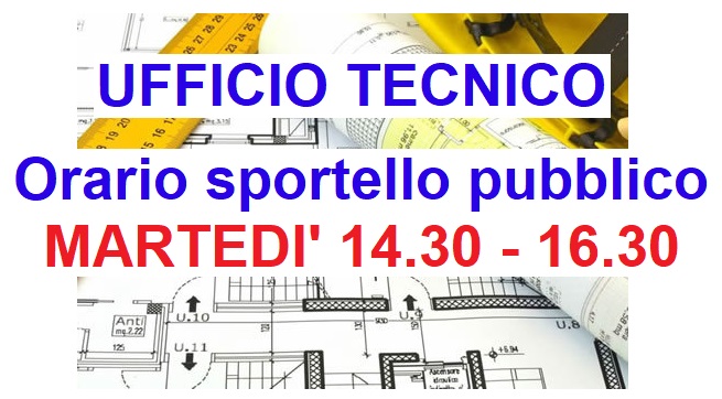 SPORTELLO UFFICIO TECNICO - Orario al pubblico