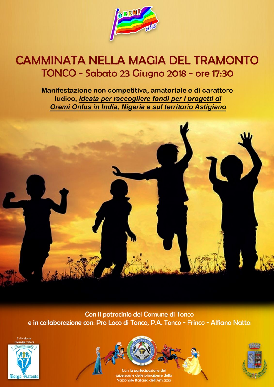 Camminata nella magia del tramonto