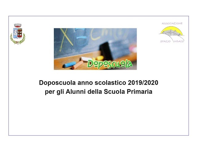 Attivato il doposcuola per gli alunni della Scuola Primaria
